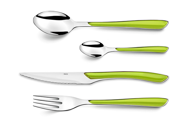 Amefa Gabel + Plastikgriff grün